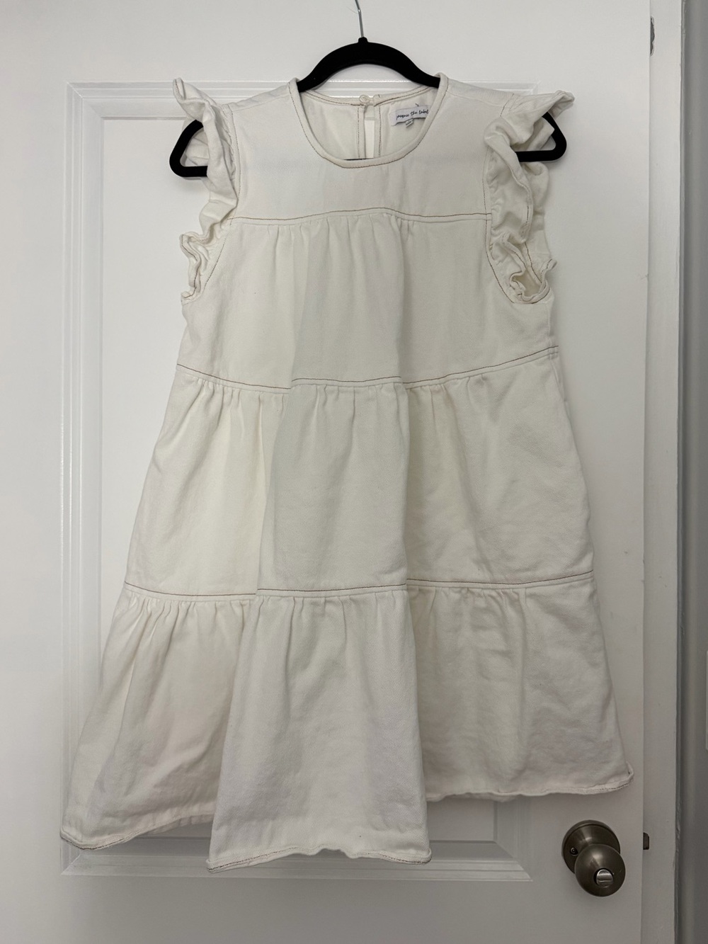 Jacquie the Label White Denim Dress Large